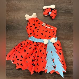 Kids Prehistoric Costume with Bow and Bone Accents